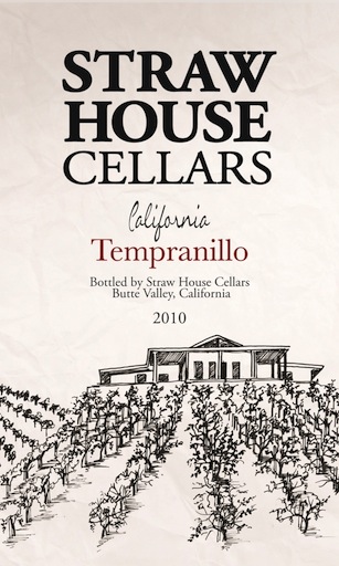 Straw House Cellars Tempranillo Label